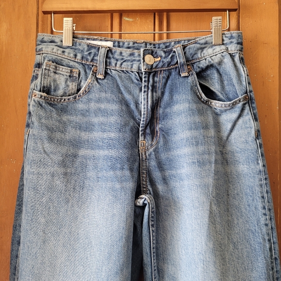 Zara High Waist Wide Leg Jeans Blue Size 4 - Picture 4 of 15